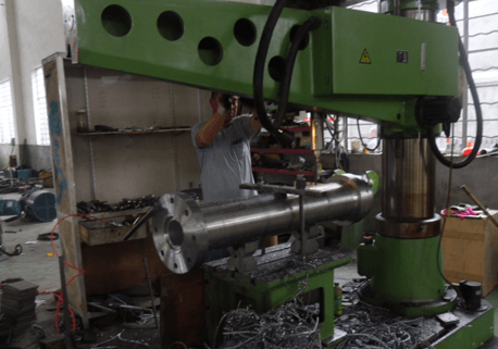 Drill Holes for Pin Barrel Extruder